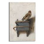 Afbeelding Het Puttertje Carel Fabritius verwerkt hout - bruin - 60 x 90 x 2 cm