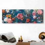 Wandbild Blumenwelt Farbenfroh II Holzwerkstoff - Mehrfarbig - 156 x 52 x 2 cm