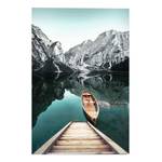 Tableau déco Lac de montagne Bois manufacturé - Vert - 60 cm x 90 cm x 2 cm