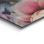 Wandbild Löwe Blumenkranz Holzwerkstoff - Mehrfarbig - 60 x 90 x 2 cm