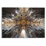 Glasbild Sagrada Familia Sara Franqui Glas - Mehrfarbig - 70 x 50 x 2 cm