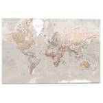 Tableau déco Carte du monde Askola Bois manufacturé - Marron - 90 cm x 60 cm x 2 cm