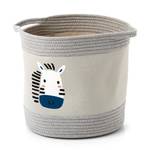 Aufbewahrungskorb Zebra 90% Polyester / 10% Baumwolle - Grau / Bunt - 30 x 30 cm