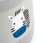 Aufbewahrungskorb Zebra 90% Polyester / 10% Baumwolle - Grau / Bunt - 30 x 30 cm