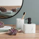 Portasapone Marmor Ceramica / Materiale plastico - Bianco - 11 x 8,1 x 13,2 cm