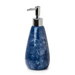 Distributeur de savon Blue Marble Céramique / ABS - Bleu - 8,3 x 20 cm