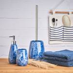 Scopino e portascopino Blue Marble Ceramica / ABS - Blu - 12,8 x 41 cm