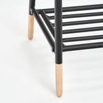 Handdoekrek Isola ijzerstaal / rubberboomhout - zwart - 60 x 30 x 85 cm - Zwart