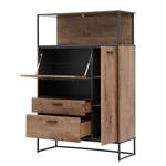 Highboard Meevoo I rustieke eikenhouten look/grafietkleurig