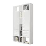 Boekenkast Emporior X crèmewit - Hoogglans wit - Breedte: 120 cm