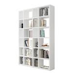 Bibliothèque Emporior IX Blanc brillant - Largeur : 145 cm