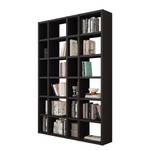 Boekenkast Emporior IX Eikenhouten zwartbruin look - Breedte: 145 cm