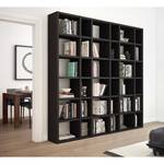 Boekenkast Emporior IX Eikenhouten zwartbruin look - Breedte: 216 cm