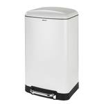 Poubelle Studio Easy-close Acier - Blanc - Capacité : 30 L