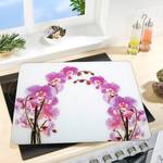 Multi-Platte Orchideenblüte Glas - Mehrfarbig