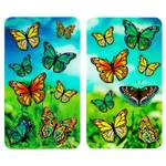 Afdekplaten Vlinders (set van 2) glas - meerdere kleuren