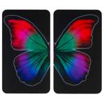 Afdekplaat Butterfly by Night (2-delig) glas - meerdere kleuren