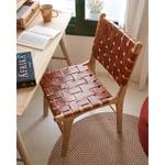 Chaises Charles (lot de 2) Cuir / Teck massif - Cognac / Teck