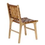 Chaises Charles (lot de 2) Cuir / Teck massif - Cognac / Teck