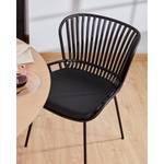 Chaises Sakira (lot de 4) Imitation cuir / Acier - Noir