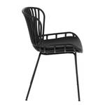 Chaises Sakira (lot de 4) Imitation cuir / Acier - Noir