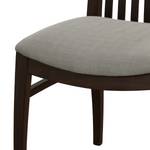 Chaises Roanne (lot de 2) Tissu / Hêtre massif - Gris sable / Marron foncé