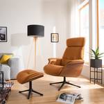 Fauteuil relax Anderson I Cuir véritable Neka : Cognac - Noir - Noyer