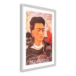 Affiche Frida Kahlo Polystyrène / Papier - Blanc / Gris - 40 x 60 cm
