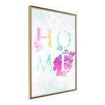 Poster Rainbow Home polystyreen/papierpulp - Goud - 40 x 60 cm