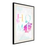 Poster Rainbow Home Polystyrol / Papiermass - Schwarz / Weiß - 40 x 60 cm