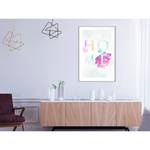 Poster Rainbow Home polystyreen/papierpulp - Grijs / Wit - 40 x 60 cm
