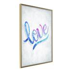 Cornice e poster Love Polistirene / Carta - Dorato - 30 x 45 cm