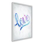 Affiche Love Polystyrène / Papier - Gris - 40 x 60 cm