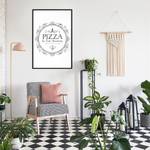 Poster Pizza is the Answer Polystyrol / Papiermass - Schwarz - 40 x 60 cm