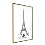 Poster Paris Is Always a Good Idea Polistirene / Carta - Dorato - 30 x 45 cm