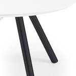 Table Berit Extensible - Verre de sécurité / Fer - Blanc / Noir