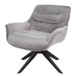 Fauteuil relax Arca Velours / Métal - Gris / Noir