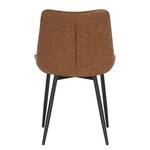 Gestoffeerde stoel Vinni (set van 2) Vintage bruin - 2-delige set