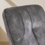 Relaxfauteuil Beloha fluweel/metaal - vintagegrijs/zwart