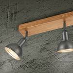 Lampada da soffitto Delhi Ferro / Legno massello di pino - Numero di lampadine necessarie: 3