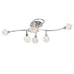 Plafondlamp Joya II transparant glas/ijzer - 6 lichtbronnen