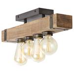 Plafonnier Woodhill Partiellement en peuplier massif / Fer - 4 ampoules