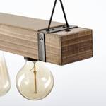 Hanglamp Woodhill deels massief populierenhout/ijzer - 5 lichtbronnen