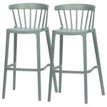 Chaises de bar Attara (lot de 2) Gris menthe