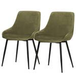 Gestoffeerde stoel Avenel (set van 2) Groen