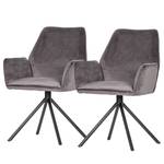 Chaises à accoudoirs Atina (lot de 2) Gris clair