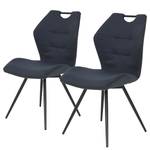 Gestoffeerde stoel Theres Nachtblauw - 2-delige set