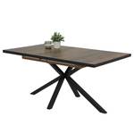 Eettafel Jurien (met uitschuiffunctie) oudhouten look/zwart - Afvalhout look	 - Zwart