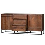 Sideboard Borro II Mango massiv / Metall - Mango / Schwarz