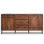 Sideboard Borro II Mango massiv / Metall - Mango / Schwarz